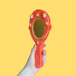 Tropical Punch Marble Hand-Held Mirror (One-Off)