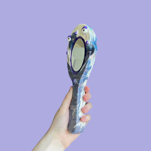 Purple Marble Hand-Held Mirror (One-Off)