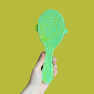 Lime Swirl Marble Hand-Held Mirror (One-Off)