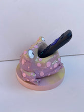 Load image into Gallery viewer, Frog Remote Control / Incense Holder (one off yellow + pink)
