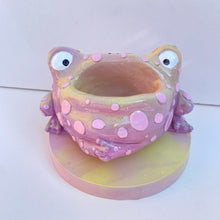 Load image into Gallery viewer, Frog Remote Control / Incense Holder (one off yellow + pink)
