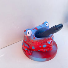 Load image into Gallery viewer, Frog Remote Control / Incense Holder (Red + Blue)
