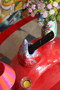 Frog Remote Control / Incense Holder (Red + Blue)