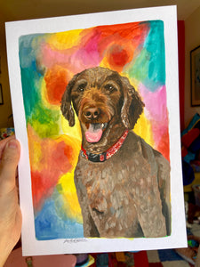 Colourful Pet Portrait Commission Artwork (currently closed)