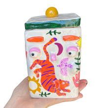 Load image into Gallery viewer, &#39;Boho Tigers&#39; Storage Jar (One-Off)
