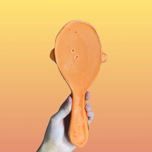 Orange Floral Hand-Held Mirror (One-Off)