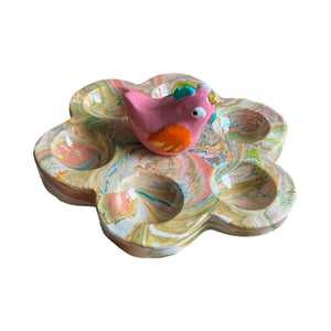 'Colourful Marble' Egg Holder (one-off)