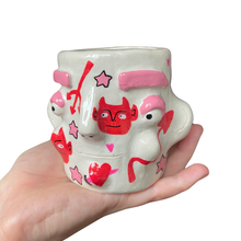 Load image into Gallery viewer, &#39;Cheeky Devils in Pink&#39; Lil&#39; Pot
