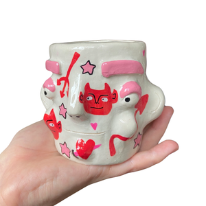 'Cheeky Devils in Pink' Lil' Pot