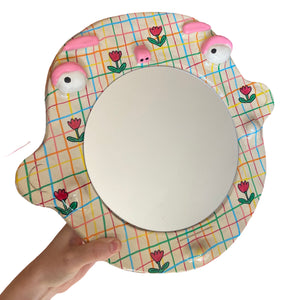 'Stripes and Tulips' BIG Ponky Wall Mirror (one-off)