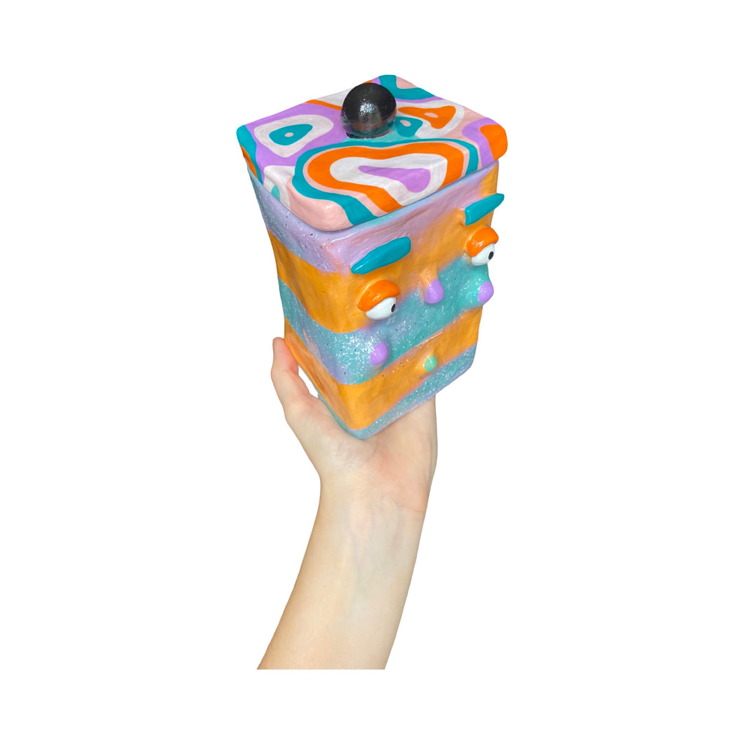 'Psychedelic Waves' Storage Jar (One-Off)