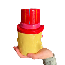 Load image into Gallery viewer, Colourful Top Hat Man Pot &amp; Tealight Holder

