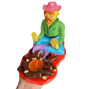 Multi-Colour Cowboy Campfire Candle Holder (One-off)