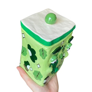 'Green Tigers' Storage Jar (One-Off)