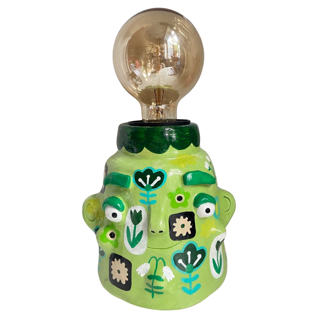 NEW PonkyWots 'Green Flowers Retro' Lamp (One-Off) Dropping tonight(13th Dec) at 18:30