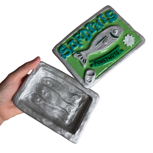 NEW Sardine Matchbox / Storage Tin (Green)