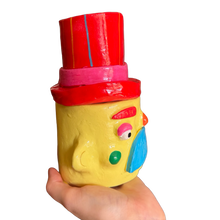 Load image into Gallery viewer, Colourful Top Hat Man Pot &amp; Tealight Holder
