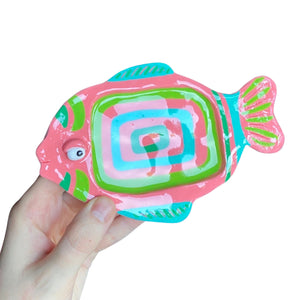 NEW 'Pink & Green' Fish Soap Dish (One-Off)