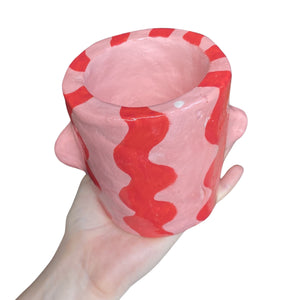 'Pink Wavy' Classic Pot (One-Off)
