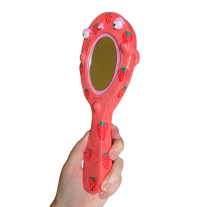 Hand-Held 'Strawberry' Mirror