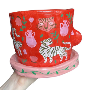 'Tiger's' Large Plant Pot (One-Off)