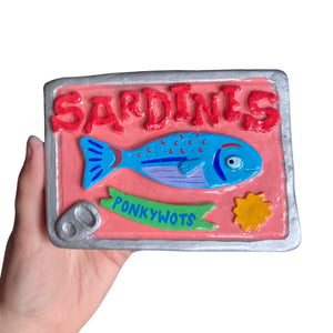 NEW Sardine Matchbox / Storage Tin (Pink)