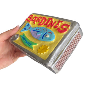 NEW Sardine Matchbox / Storage Tin (Yellow)