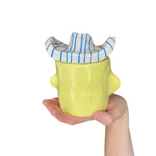 Load image into Gallery viewer, NEW Stripy Colourful Cow Boy Pot
