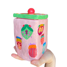 Load image into Gallery viewer, &#39;Pink Bugs&#39; Storage Jar (One-Off)
