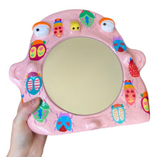 Load image into Gallery viewer, &#39;Pink Bugs&#39; Stand-Up Mirror (one-off)
