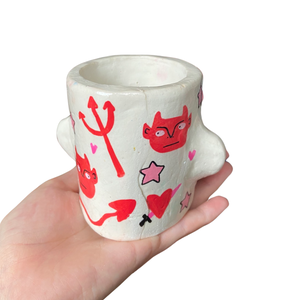 'Cheeky Devils in Pink' Lil' Pot
