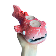 Load image into Gallery viewer, Pink Whale Shark Tealight Candle Holder (One-Off)
