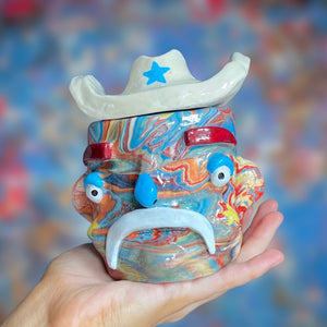 Multi-Colour Marble Cowboy (One-Off)