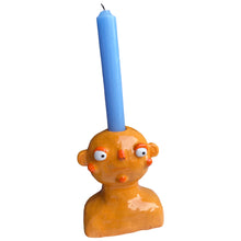 Load image into Gallery viewer, Orange Candlestick Holder (one-off)
