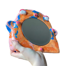 Load image into Gallery viewer, &#39;Abstract Orange&#39; Stand-Up Mirror (one off)
