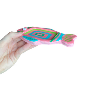 NEW 'Pink & Green' Fish Soap Dish (One-Off)