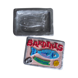 NEW Sardine Matchbox / Storage Tin (Light Pink)