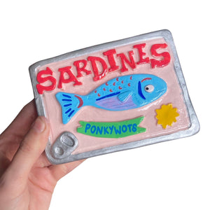 NEW Sardine Matchbox / Storage Tin (Light Pink)