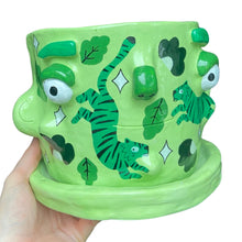 Load image into Gallery viewer, &#39;Green Tiger&#39; Large Plant Pot (one-off)
