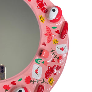 'Valentines' BIG Ponky Wall Mirror (one-off design)
