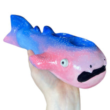 Load image into Gallery viewer, Pink + Blue Whale Shark Tealight Candle Holder (One-Off)

