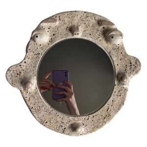 Speckled Neutral BIG Ponky Wall Mirror (One-Off)