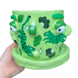 'Green Tiger' Large Plant Pot (one-off)