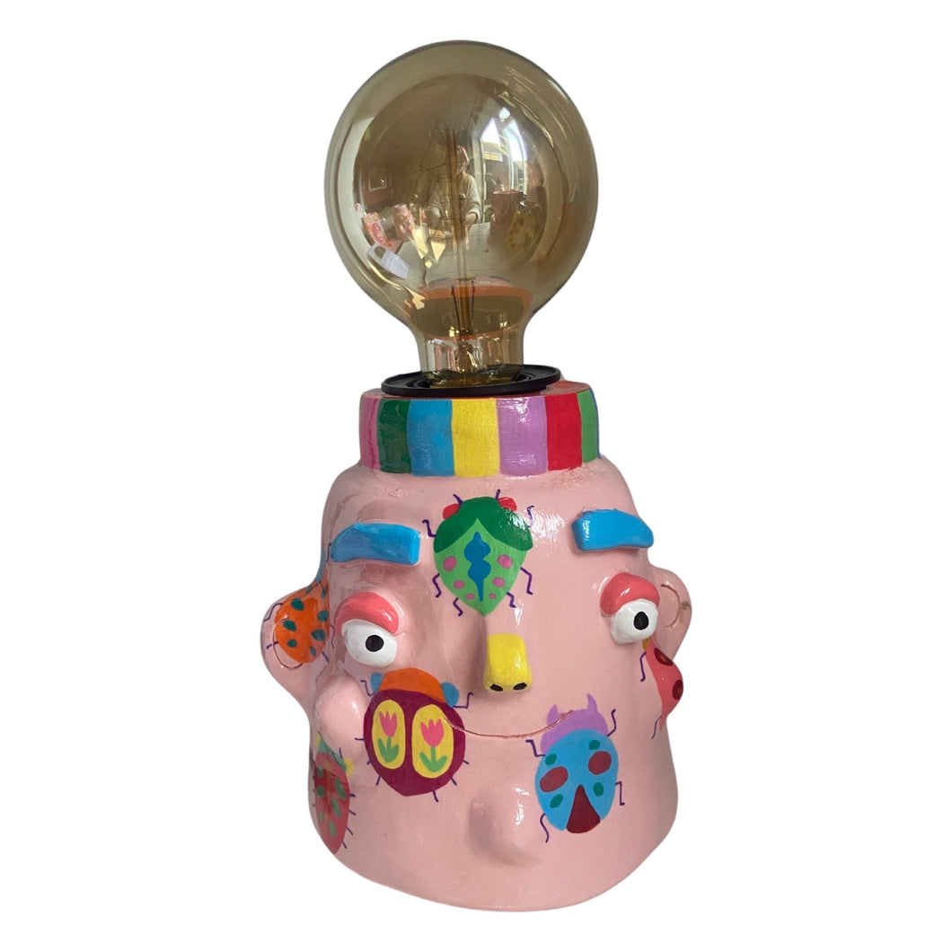 'Pink Bugs' Lamp Base  (One-Off)