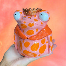 Load image into Gallery viewer, Pink &amp; Orange Frog Tea-Light Holder (One-Off)
