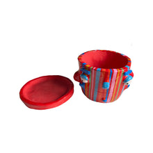 Load image into Gallery viewer, NEW Red Stripey Large Plant Pot (One-Off)
