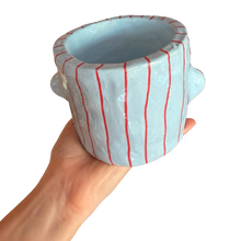 Load image into Gallery viewer, 'Blue &amp; cherry red' Chunky Pot
