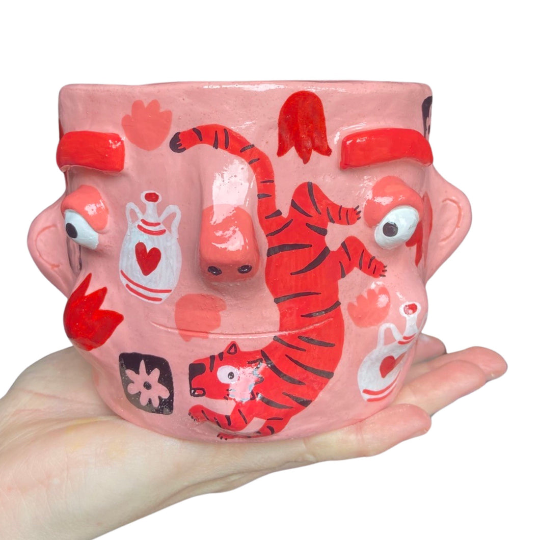 'Red Tiger' Chunky Pot (One-Off)