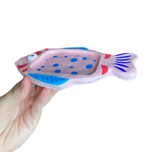 NEW 'Spotted Pink' Fish Soap Dish (One-Off)