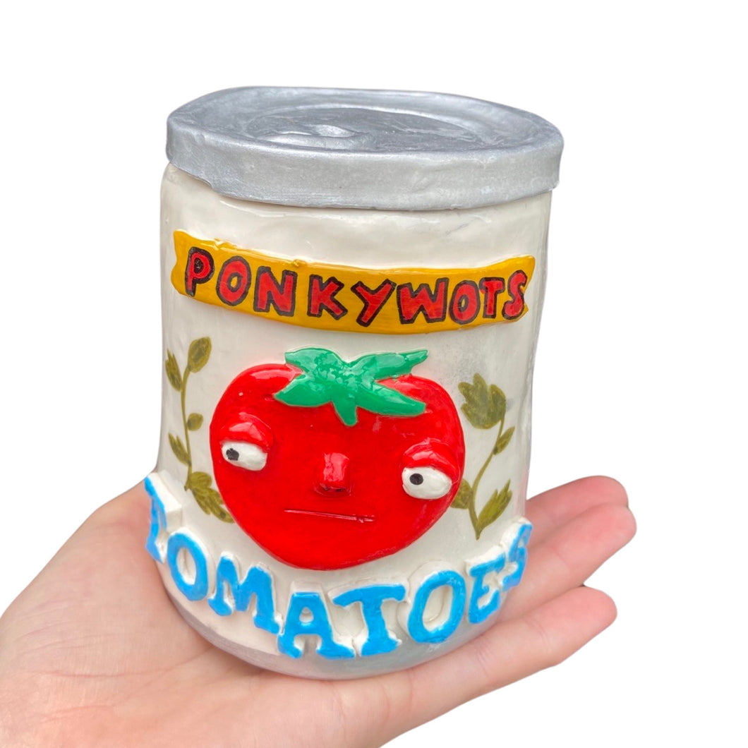 NEW Tomatoes Storage Tin (one-off white)